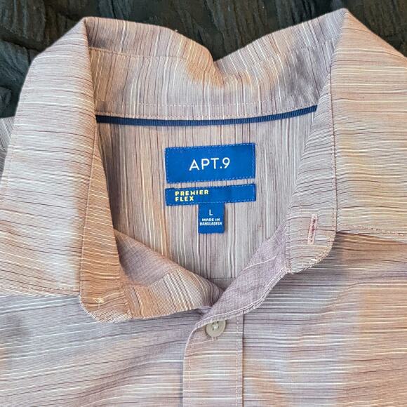 Apt. 9 Men's L/S Premier Flex Dress/Casual Shirt Purple Large - Picture 4 of 4